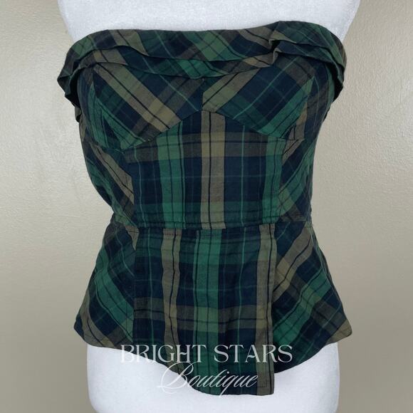 Rare Plaid Tartan Corset Top ASO Elena Gilbert The Vampire Diaries Y2K TVD - Picture 5 of 10